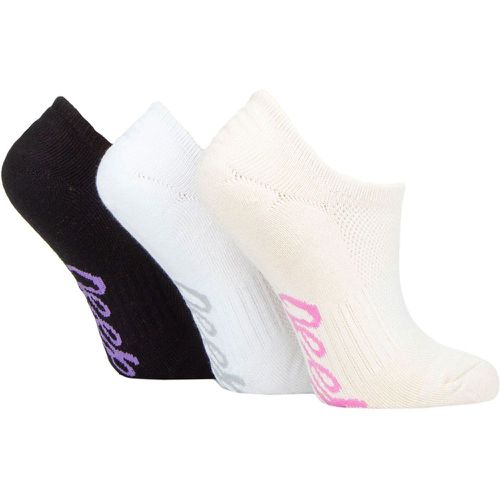 Women's 3 Pair Bamboo No Show Socks Cream / Black / White 4-8 Ladies - Jeep - Modalova