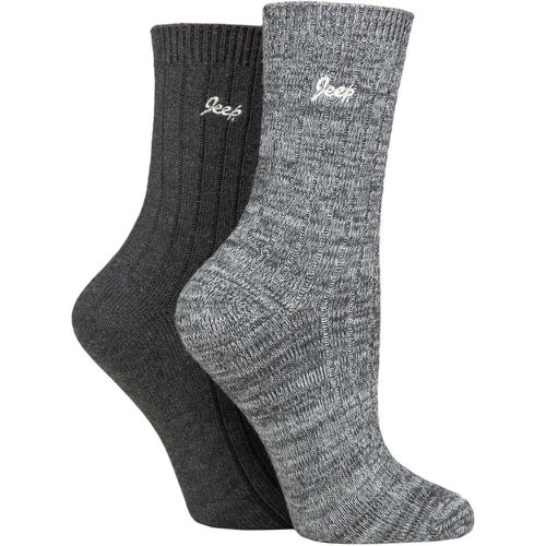 Women's 2 Pair Performance Polyester Boot Socks Charcoal / Slate 4-8 Ladies - Jeep - Modalova