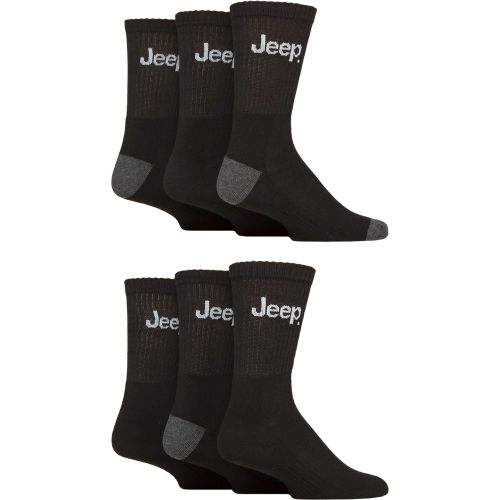 Mens 6 Pair Cushioned Performance Crew Sports Socks 6-11 - Jeep - Modalova