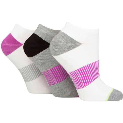Ladies 3 Pair SOCKSHOP Half Cushioned Bamboo Sports Socks / Grey / Purple 4-8 Ladies - Wildfeet - Modalova