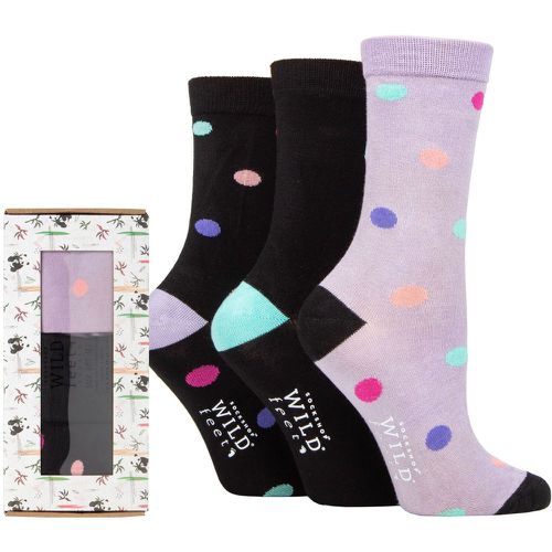 Women's 3 Pair SOCKSHOP Wildfeet Bamboo Gift Box Spot 4-8 Ladies - Wild Feet - Modalova