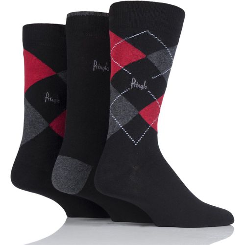 Pair / Red / Grey New Waverley Argyle Patterned and Plain Socks Men's 7-11 Mens - Pringle - Modalova