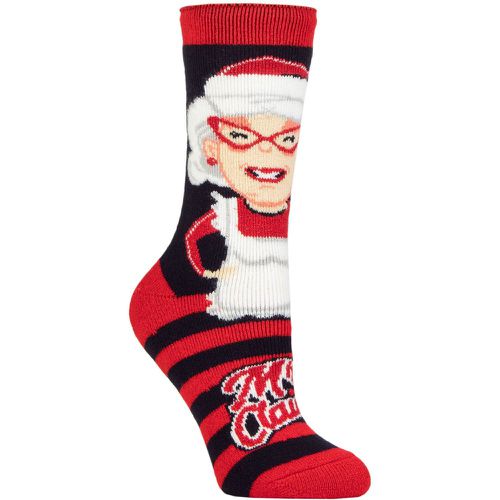 Ladies 1 Pair SOCKSHOP Lite Christmas Socks Mrs. Claus 4-8 - Heat Holders - Modalova