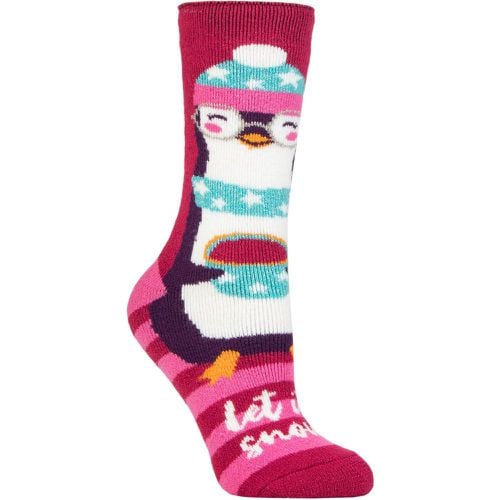 Ladies 1 Pair SOCKSHOP Lite Christmas Socks Penguin 4-8 - Heat Holders - Modalova