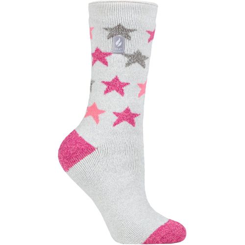 Women's 1 Pair SOCKSHOP 1.6 TOG Lite Patterned and Striped Socks Nice Stars Silver 4-8 Ladies - Heat Holders - Modalova