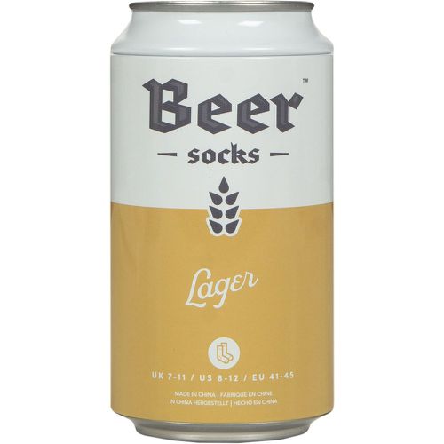 Pair Beer Can Gift Box Cotton Socks Lager 7-11 UK - Luckies of London - Modalova