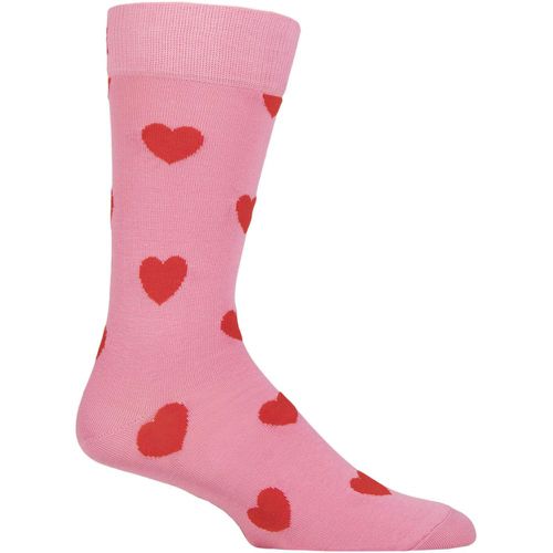 Mens and Ladies 1 Pair Happy Socks Heart Socks 7.5-11.5 Unisex - SockShop - Modalova