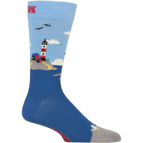 Mens and Ladies 1 Pair Happy Socks Lighthouse Socks 7.5-11.5 Unisex - SockShop - Modalova