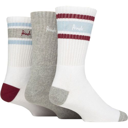 Mens 3 Pair Pringle Cotton Cushion Sports Socks / Grey / 7-11 - SockShop - Modalova