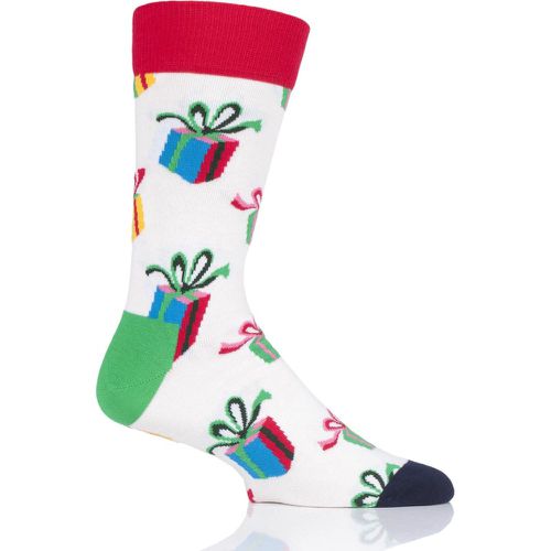 Pair Multi Christmas Presents Combed Cotton Socks Unisex 7.5-11.5 Unisex - Happy Socks - Modalova