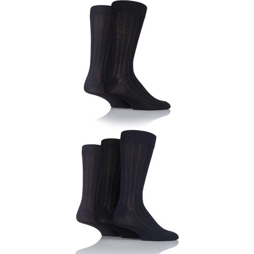 Pair Black / Navy / Grey Bamboo Ribbed Socks Men's 7-11 Mens - SockShop - Modalova