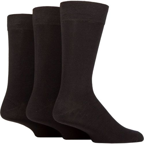 Men's 3 Pair Plain, Patterned, Striped and Heel & Toe Bamboo Socks Plain 7-11 Mens - SockShop - Modalova