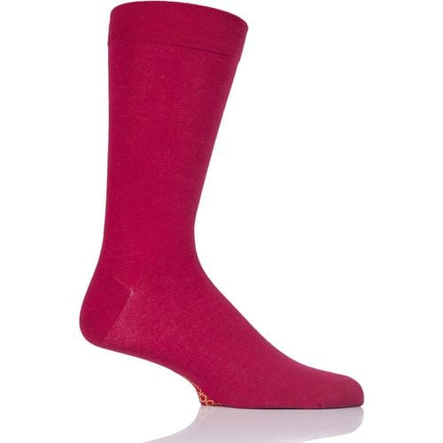 Pair Raspberry Beret Colour Burst Bamboo Socks with Smooth Toe Seams Men's 7-11 Mens - SockShop - Modalova