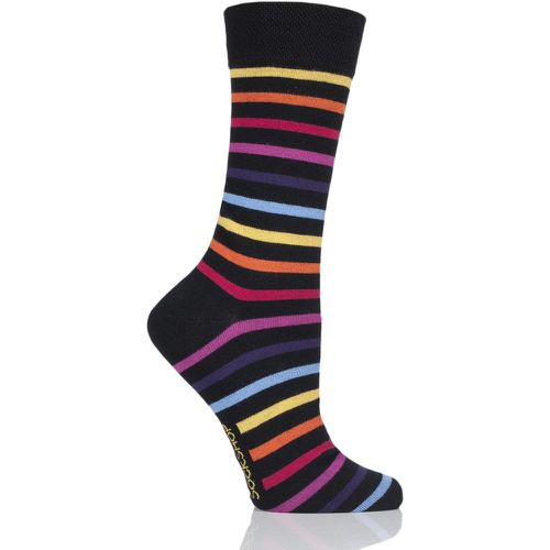 Pair Chasing Rainbows Striped Colour Burst Bamboo Socks with Smooth Toe Seams Unisex 4-8 Ladies - SockShop - Modalova