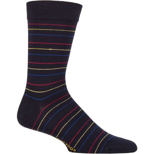 Pair Striped Colour Burst Bamboo Socks with Smooth Toe Seams Flashing Lights 7-11 - SockShop - Modalova