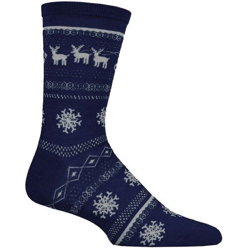 Mens and Women's SOCKSHOP 1 Pair Bamboo Fun & Novelty Socks Navy Sleigh Ride 7-11 Mens - Lazy Panda - Modalova