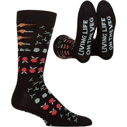 Mens and Women's SOCKSHOP 1 Pair Bamboo Fun & Novelty Socks Living On The Veg 7-11 Mens - Lazy Panda - Modalova