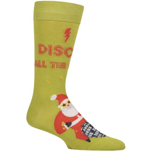 Mens and Women's SOCKSHOP 1 Pair Bamboo Fun & Novelty Socks Disco Santa 7-11 - Lazy Panda - Modalova