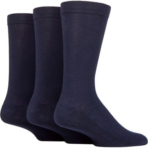 Mens 3 Pair Half Cushion Gentle Bamboo Socks Navy 7-11 Mens - SockShop - Modalova
