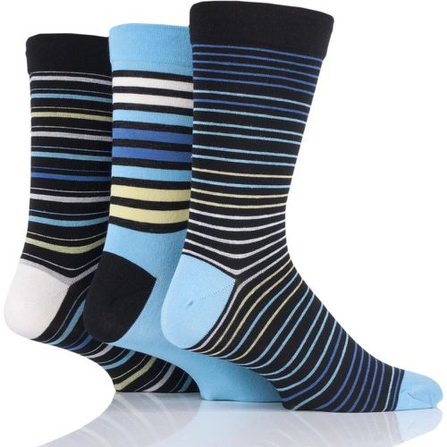 Pair Cool Neon Comfort Cuff Gentle Bamboo Striped and Plain Socks with Smooth Toe Seams Men's 7-11 Mens - SockShop - Modalova