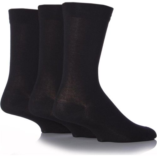 Pair Comfort Cuff Plain Gentle Bamboo Socks with Smooth Toe Seams Men's 7-11 Mens - SockShop - Modalova
