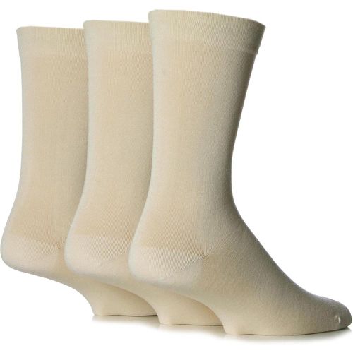 Pair Natural Comfort Cuff Plain Gentle Bamboo Socks with Smooth Toe Seams Men's 12-14 Mens - SockShop - Modalova