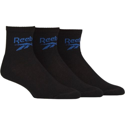 Mens and Ladies 3 Pair Foundation Cotton Ankle Socks 6.5-8 UK - Reebok - Modalova