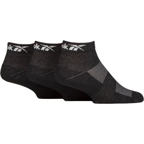 Mens and Ladies 3 Pair Essentials Cotton Ankle Socks with Arch Support and Mesh Top 8.5-10 UK - Reebok - Modalova