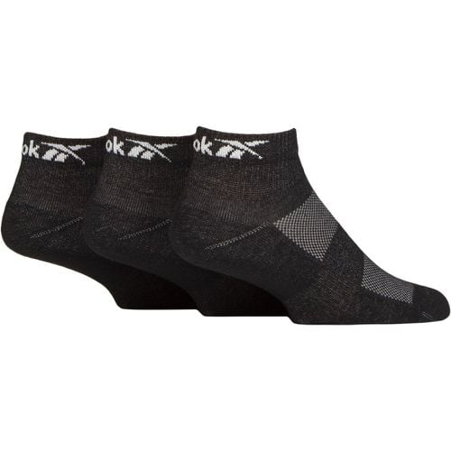 Mens and Women's 3 Pair Essentials Cotton Ankle Socks with Arch Support and Mesh Top 8.5-10 UK - Reebok - Modalova