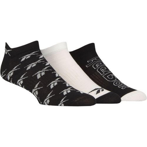 Mens and Ladies 3 Pair Essentials Cotton Trainer Socks with Arch Support / White / 4.5-6 UK - Reebok - Modalova
