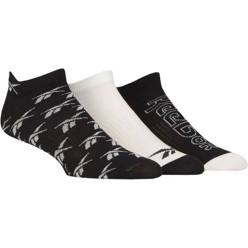 Mens and Women's 3 Pair Essentials Cotton Trainer Socks with Arch Support / White / 8.5-10 UK - Reebok - Modalova