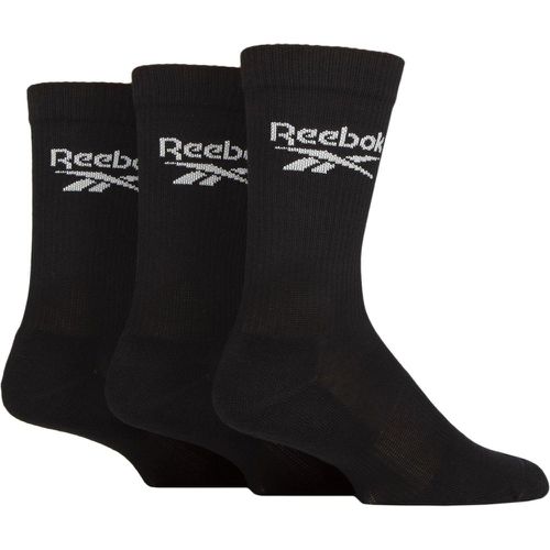 Mens and Women's 3 Pair Core Ribbed Cotton Crew Socks 4.5-6 UK - Reebok - Modalova