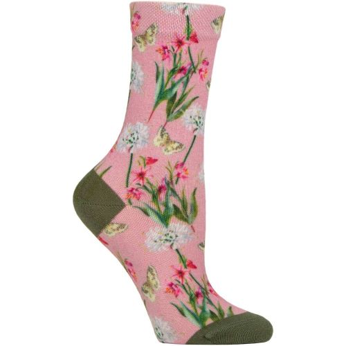 Women's 1 Pair RHS Royal Horticultural Society Patterned Socks Butterflies 4-8 - SockShop - Modalova