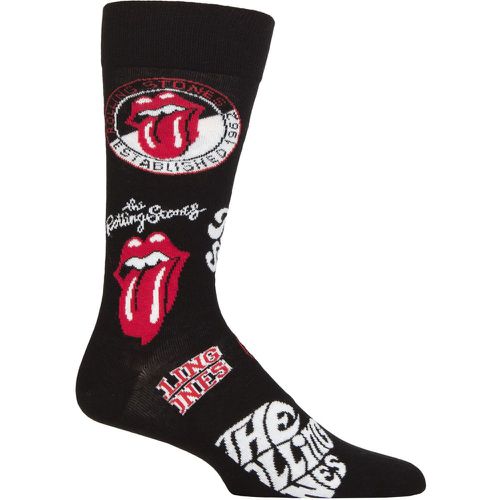 Music Collection 1 Pair The Rolling Stones Cotton Socks Logos One Size - SockShop - Modalova