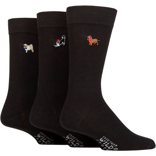 Mens 3 Pair SOCKSHOP Embroidered Socks Dogs UK 7-11 - Wildfeet - Modalova