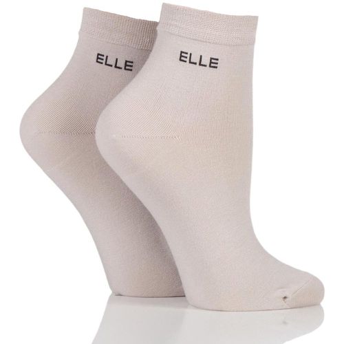 Pair Neutral Bamboo Anklet Socks Ladies 4-8 Ladies - Elle - Modalova
