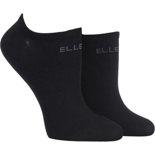 Pair Plain Bamboo No Show Socks Ladies 4-8 Ladies - Elle - Modalova