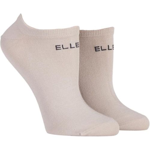 Pair Neutrals Plain Bamboo No Show Socks Ladies 4-8 Ladies - Elle - Modalova