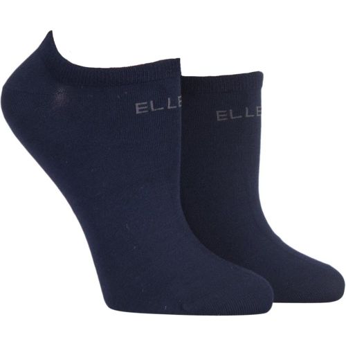 Pair Navy Plain Bamboo No Show Socks Ladies 4-8 Ladies - Elle - Modalova