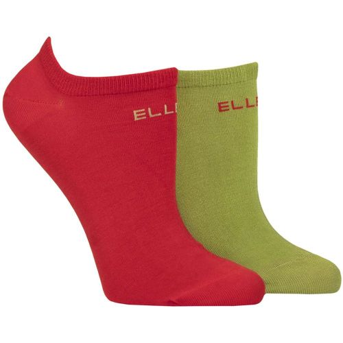 Women's 2 Pair Plain, Patterned and Striped Bamboo No Show Socks Coastal Joy Plain 4-8 - Elle - Modalova