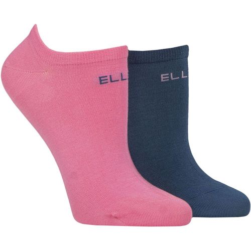 Women's 2 Pair Plain, Patterned and Striped Bamboo No Show Socks Seafarer Plain 4-8 - Elle - Modalova