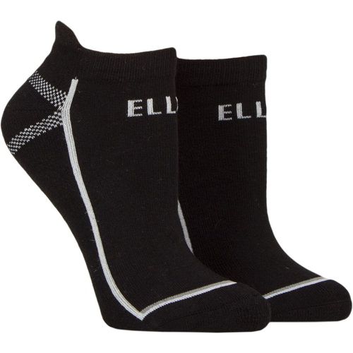 Women's 2 Pair Elle Sports Cotton Cushioned Trainer Socks Plain 4-8 - SockShop - Modalova