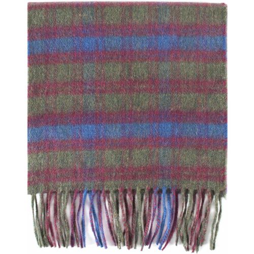 Pack Olive and Made In Scotland Check 100% Cashmere Scarf Unisex One Size - Great & British Knitwear - Modalova