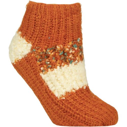 Women's 1 Pair Sherpa Lined Slipper Socks Marmalade 4-8 - Elle - Modalova