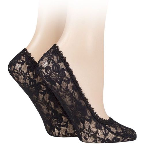 Women's 2 Pair Lace Shoe Liners Lace 4-8 Ladies - Elle - Modalova