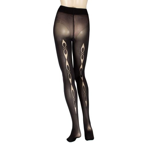 Ladies 1 Pair Security Opaque Backseamed Tights Small - Trasparenze - Modalova