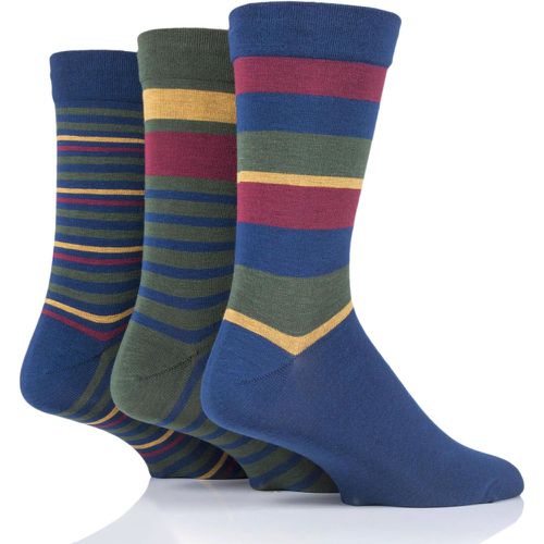 Pair Cedar Comfort Cuff Gentle Bamboo Striped and Plain Socks with Smooth Toe Seams Men's 7-11 Mens - SockShop - Modalova