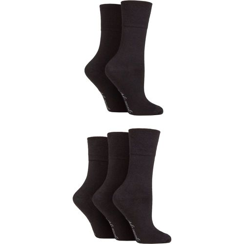 Ladies 5 Pair Plain Socks 4-8 Ladies - Gentle Grip - Modalova