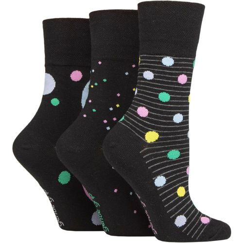 Ladies 3 Pair Colourburst Socks Pastel Shower 4-8 - Gentle Grip - Modalova