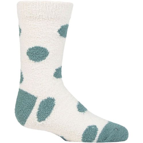 Kids 1 Pair Sammie Stripe and Spot Recycled Polyester Fluffy Socks Stone 4-6 Years - Thought - Modalova